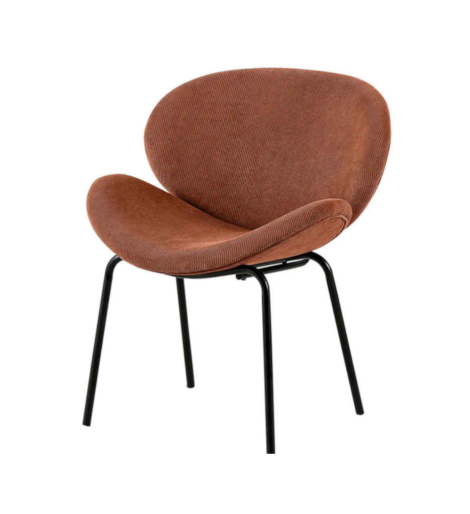 FAUTEUIL TISSU TERRACOTTA-16244TC- BOGARD