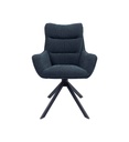 FAUTEUIL BRIDGE PIVOTANT 180°-TISSU BLEU NUIT-52957BN -BONIFACIO