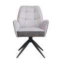 #FAUTEUIL BRIDGE PIVOTANT 180°-TISSU GRIS/GRIS ANTHRACITE-23311GA -LAGOS