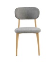 #CHAISE METAL COLORIS BOIS-TISSU GRIS -18615GR-ARENA