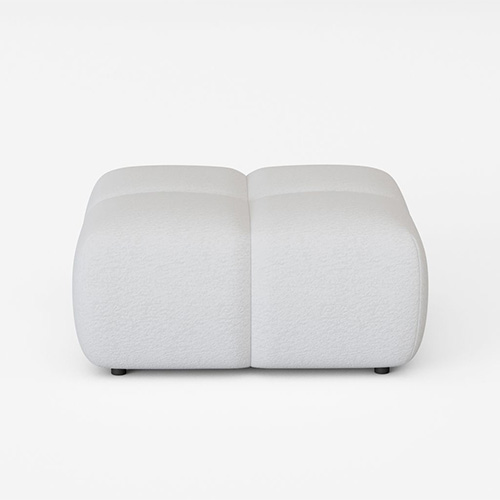 POUF 90*90 CM-TISSU ABRIAMO 04 BLANC-ESSA