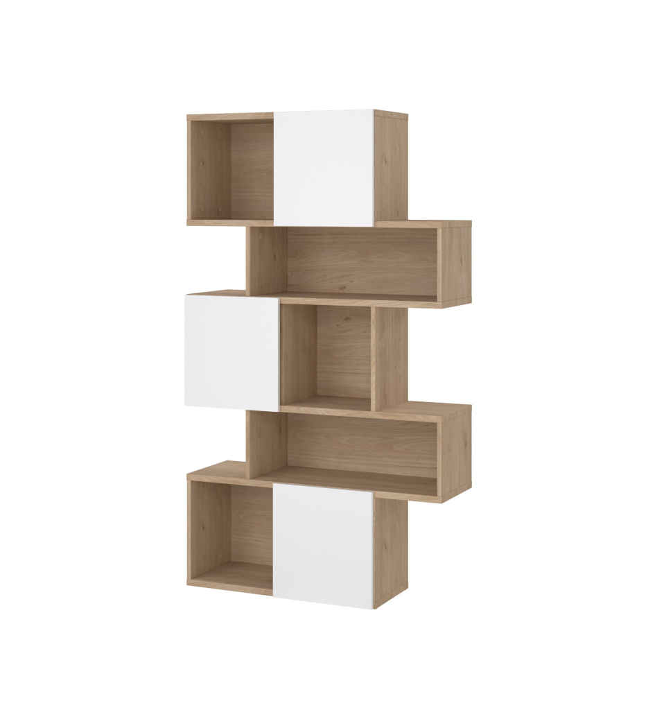 Bibliothèque chêne/blanc labyrinthe 71738hluu