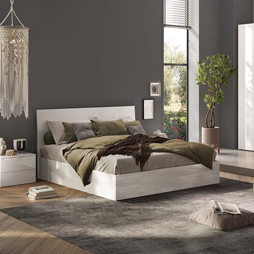 LIT 160*200 CM-579033-16-BLANC BRILLANT-TROPEA