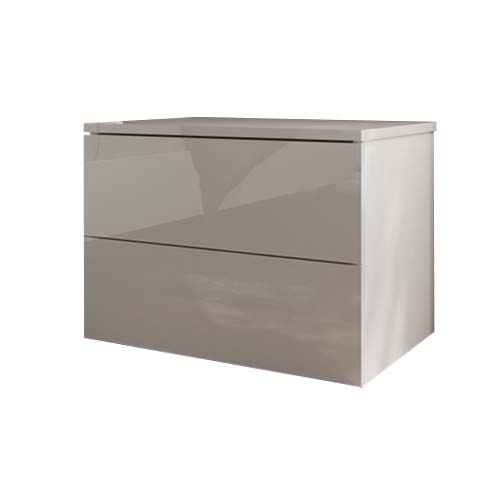 SET 2 CHEVETS 2 TIROIRS-579021-11-BLANC BRILLANT-TROPEA