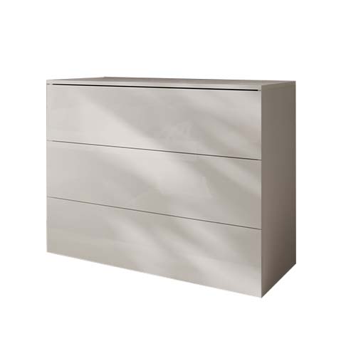 COMMODE 3 TIROIRS-579021-02-BLANC BRILLANT-TROPEA