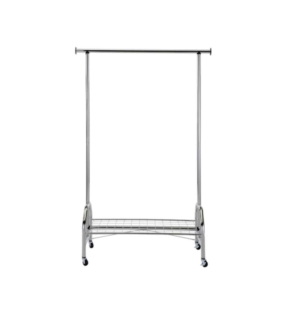 Portant simple à roulettes CHROME
