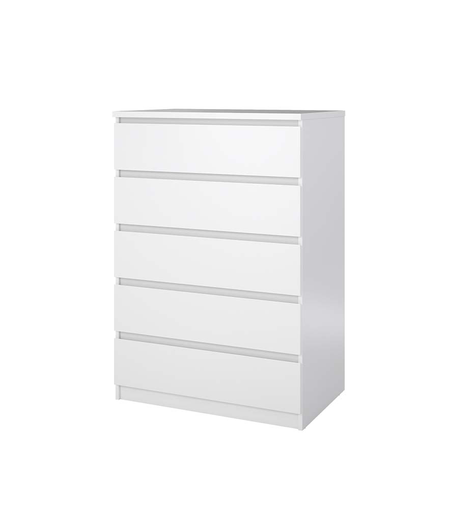 COMMODE 5 TIROIRS HINA BLANC LAQUE TV 76231uu