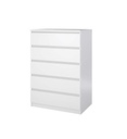 COMMODE 5 TIROIRS HINA BLANC LAQUE TV 76231uu