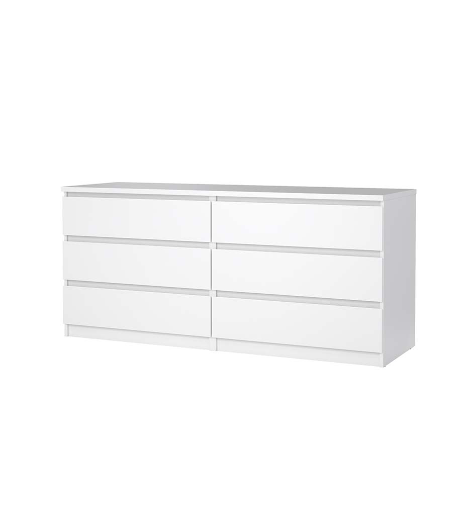 COMMODE 6 TIROIRS HINA BLANC LAQUE TV 76232uu