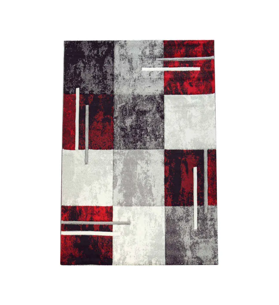 Tapis Diamond 663 Gris Rouge 120x170
