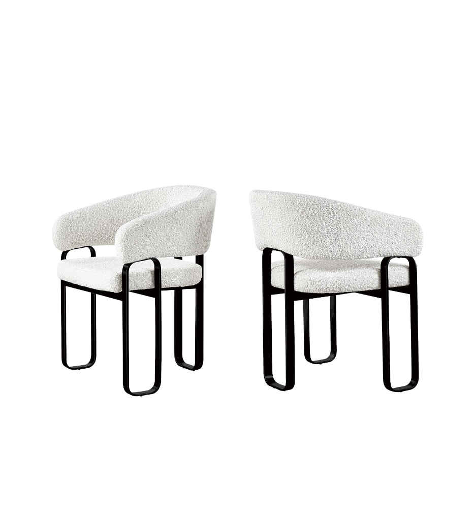 CHAISE AVEC ACCOUDOIR-NOIR-TISSU TAUPE- YOU Y2028
