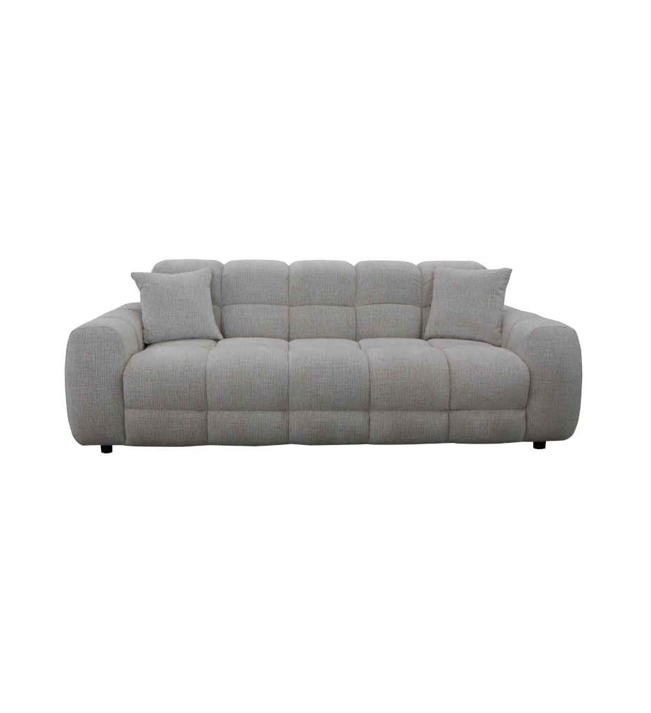 CANAPE 3PLACES FIXE-230CM-TISSU CREME-8836-CREME