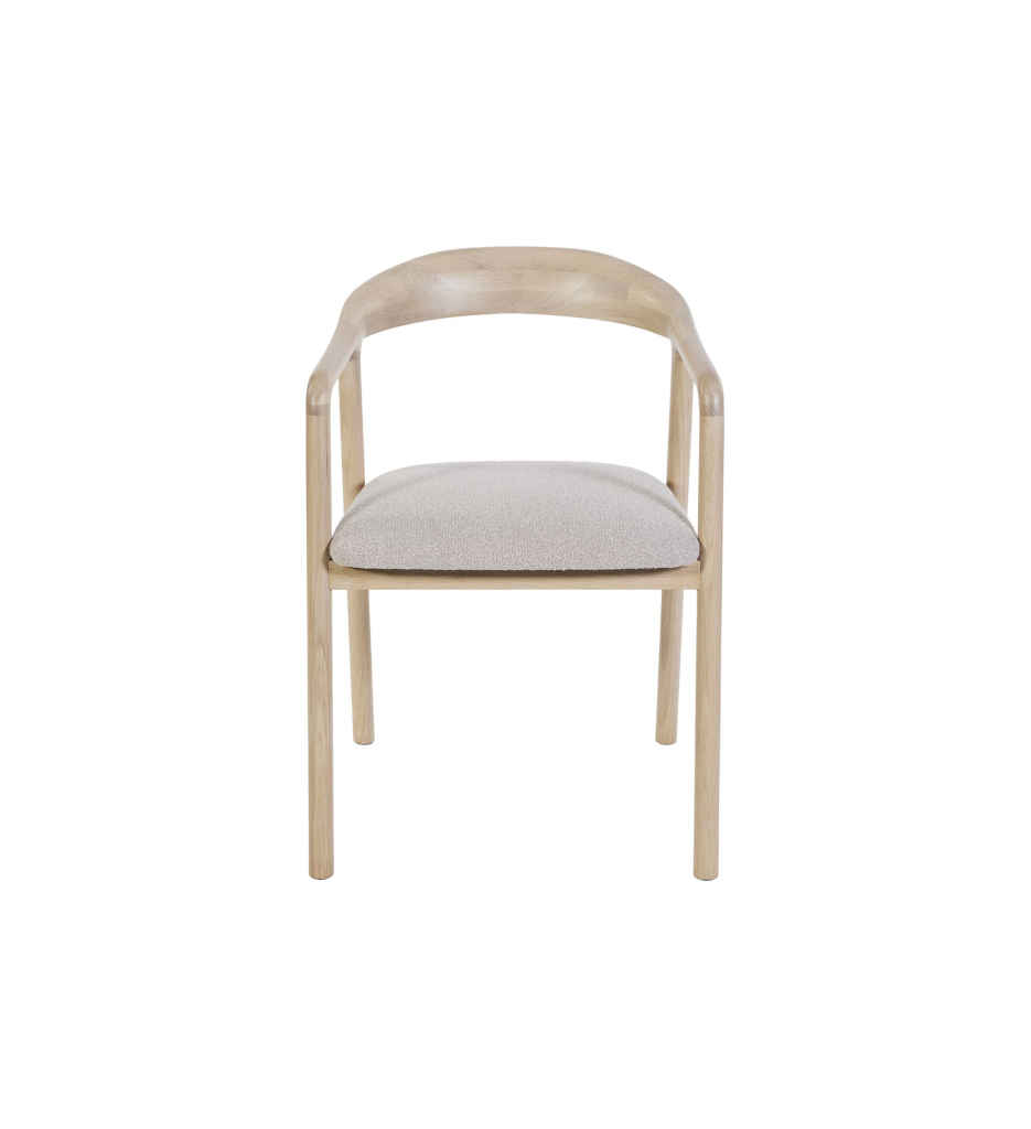 CHAISE CHENE CLAIR TISSU BOUCLE BEIGE/ST2410-BOUCLE