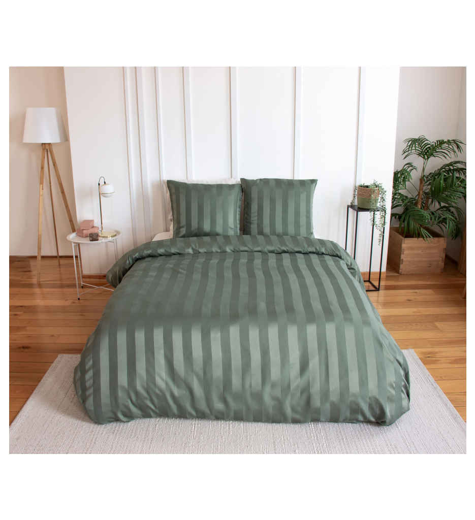 PARURE 260 X 240 MICROFIBRE SATIN DOBBY LICHEN