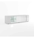 MEUBLE TV 2 PORTES 1 NICHE N°06-L.180CM-25SA3320-LAQUE BLANCHE BRILLANTE-PULP
