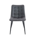 #CHAISE TISSU GRIS-15656GR-NADIA