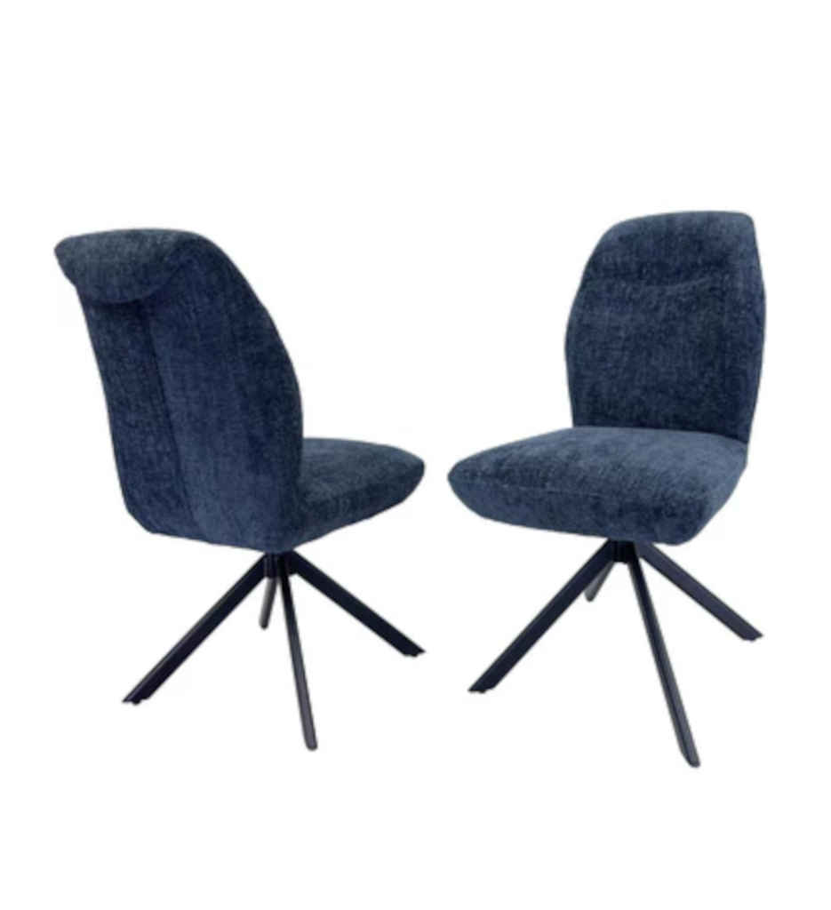 #CHAISE ROTATIVE 180°-TISSU BLEU NUIT-52959BN -PINOCCHIO