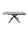 #TABLE 130(190)CM-CERAMIQUE-21831TB -BLANC & TAUPE-MADRID