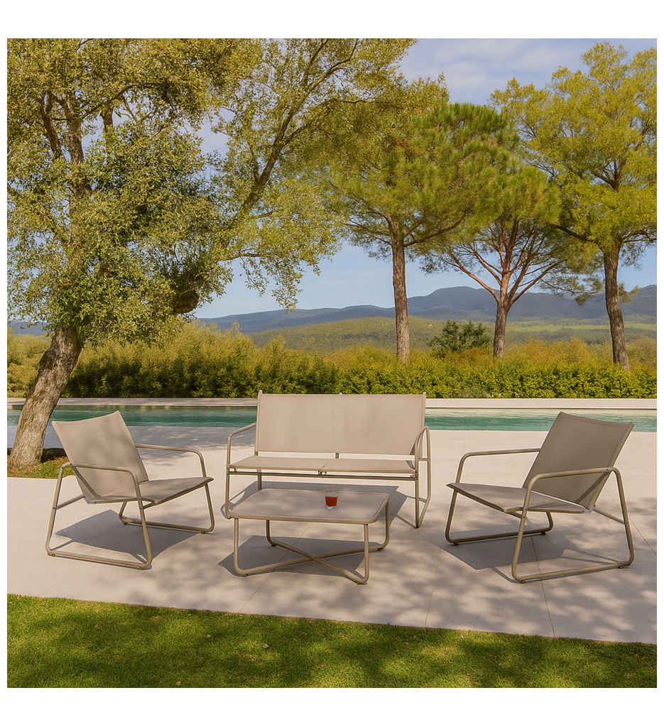 Salon 4 Pièces Taupe Tolède 114055