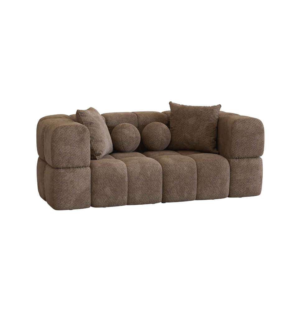CANAPE 2 PLACES FIXE -TISSU EGON 48-ESSORIA