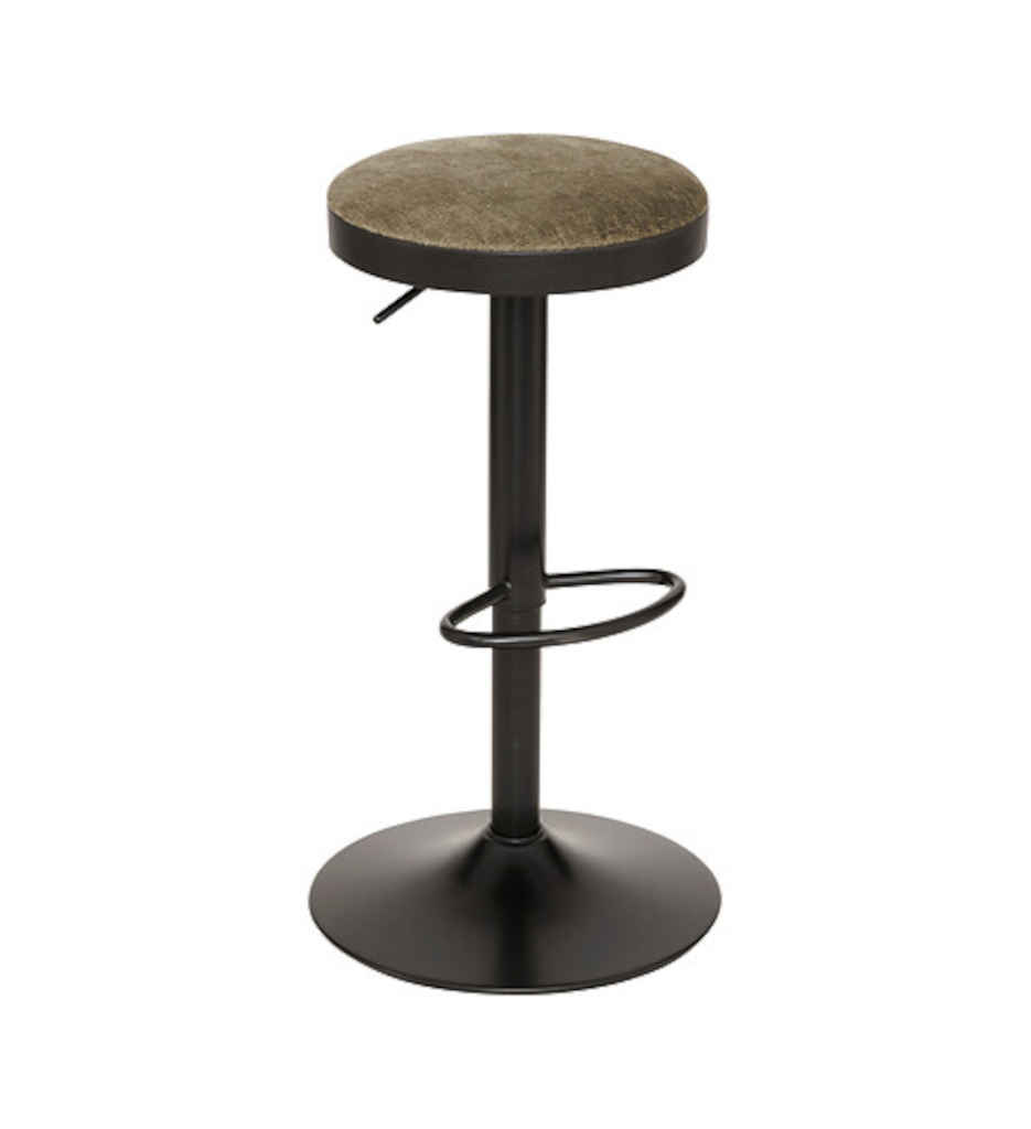 Tabouret de bar Ilsa hauteur ajustable noir et kaki JJA 207390B