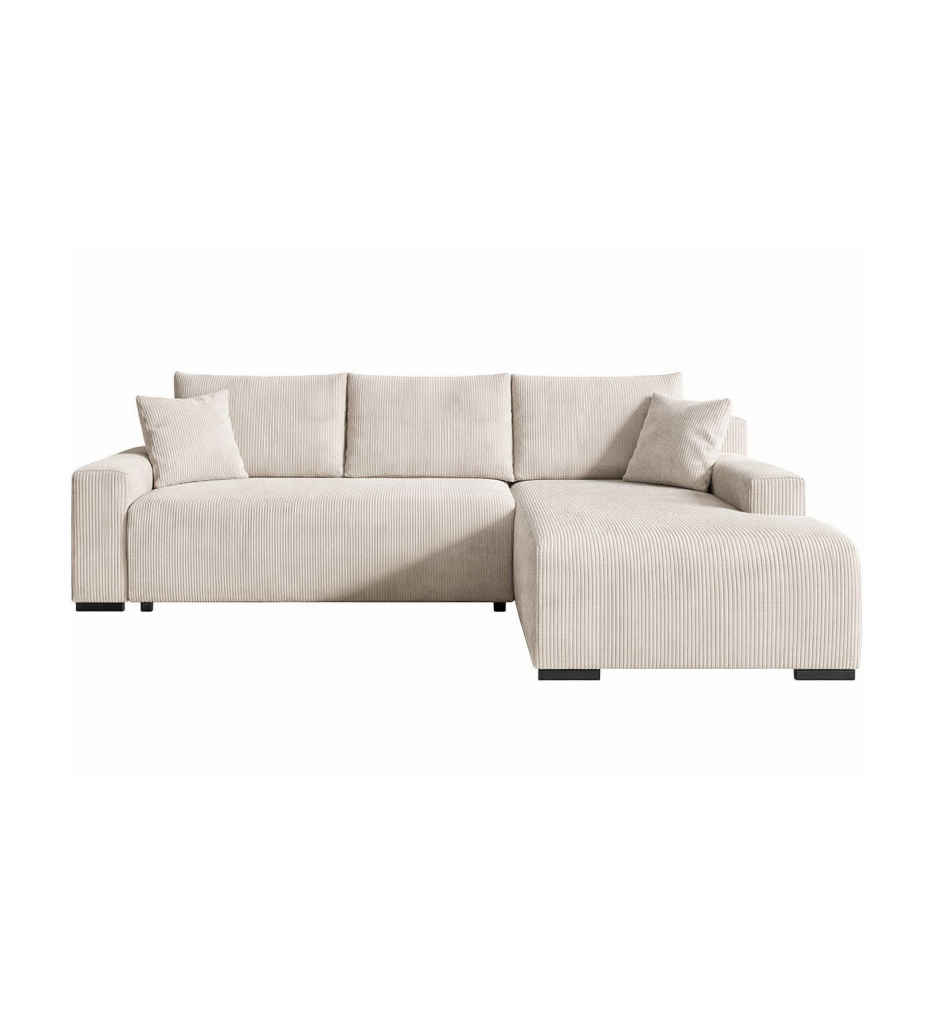 ANGLE DROIT-CV+COFFRE-TISSU POSO 100-CAT 1-BEIGE-LONDON/HONOLULU