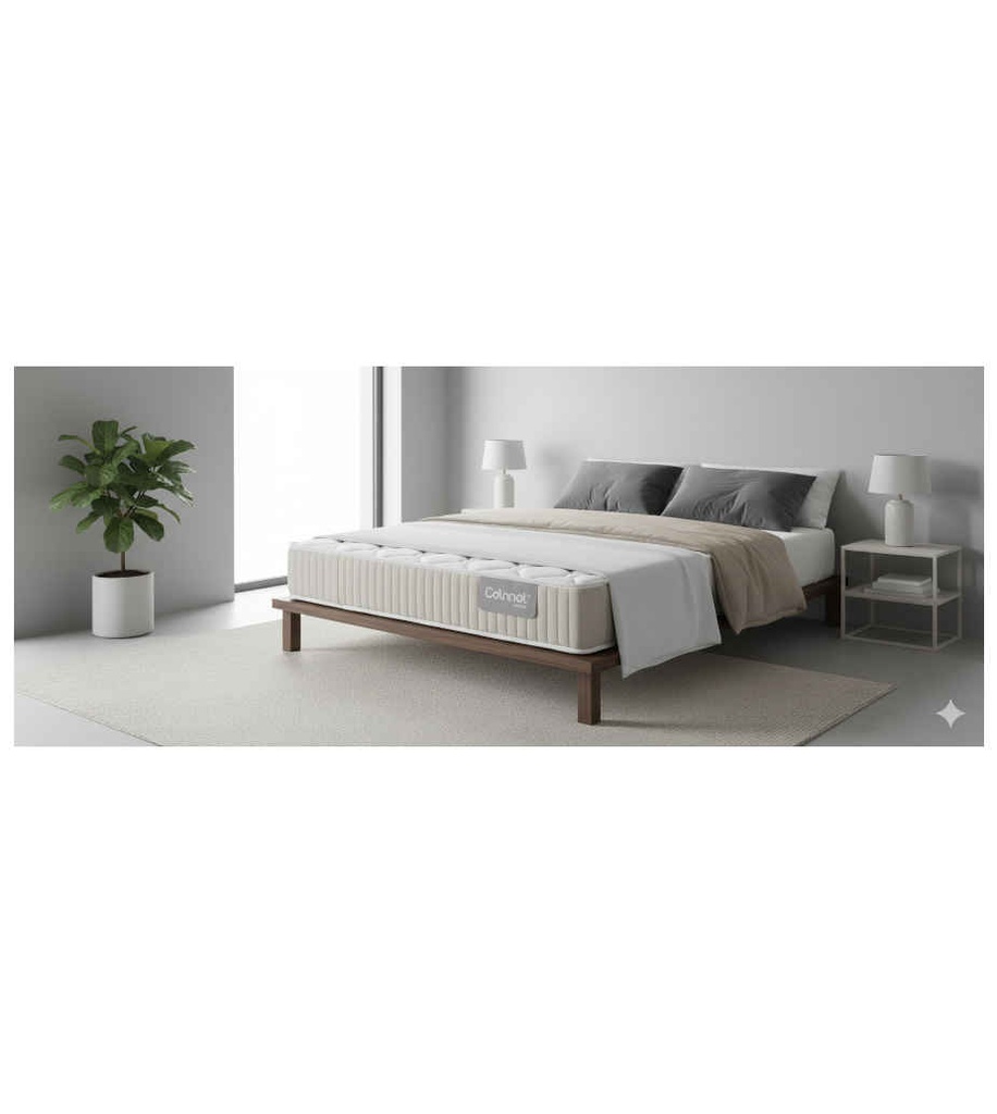 MATELAS ROULE-140*200/25CM-RESSORTS ENSACHES-HYBRID-FIRST