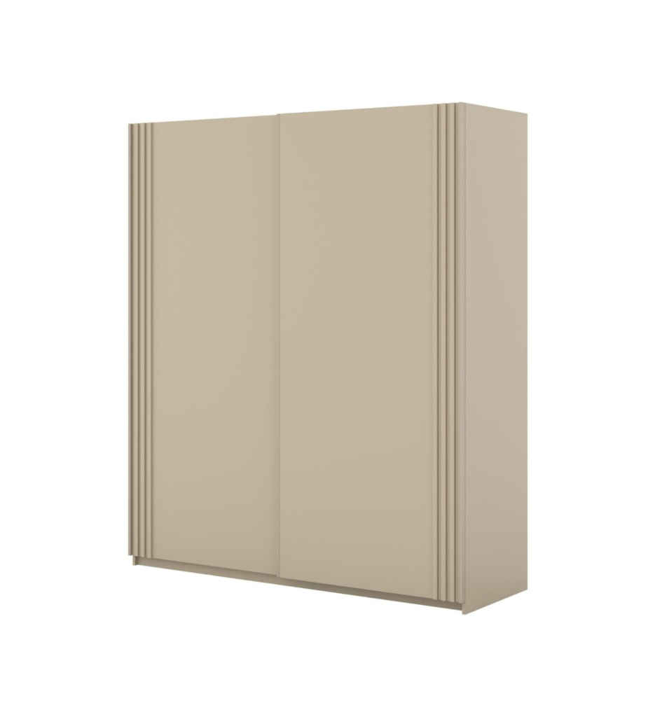 ARMOIRE 2 PORTES COUSLISSANTES-150CM-2D-2412OE15-BEIGE-NIVA