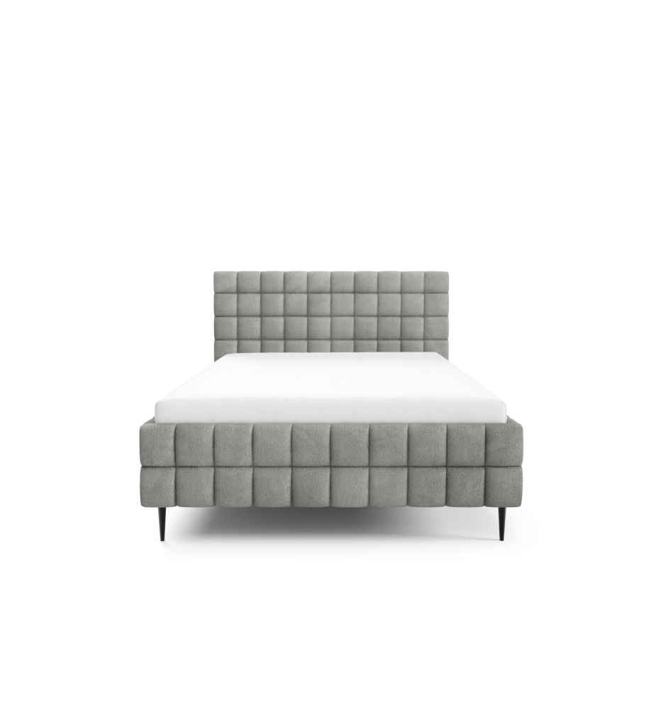 LIT+COFFRE-140*200 CM-TISSU SILVER GREY CORAL 50-ARDEA LEG