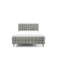 LIT+COFFRE-140*200 CM-TISSU SILVER GREY CORAL 50-ARDEA LEG