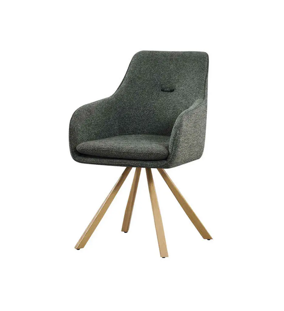 CHAISE AVEC ACCOUDOIRS-PIVOTANTE 180°-TISSU KAKI-25708KA - MONIQUE