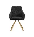 CHAISE AVEC ACCOUDOIRS-PIVOTANTE 180°-TISSU GRIS ANTHRACITE -25708GA -MONIQUE