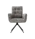 CHAISE AVEC ACCOUDOIRS-PIVOTANTE 180°-TISSU TAUPE-52964TA-COURCELLES