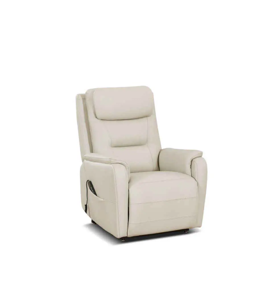 FAUTEUIL RELAX/RELVEUR-CUIR CREME FULL LEATHER MASSIVO 304 CLOUD -GUS LIFT