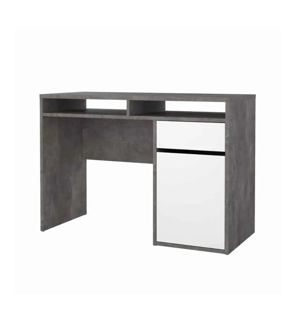 #Bureau Function Plus Béton oxydé/Blanc brillant 70488gxuu