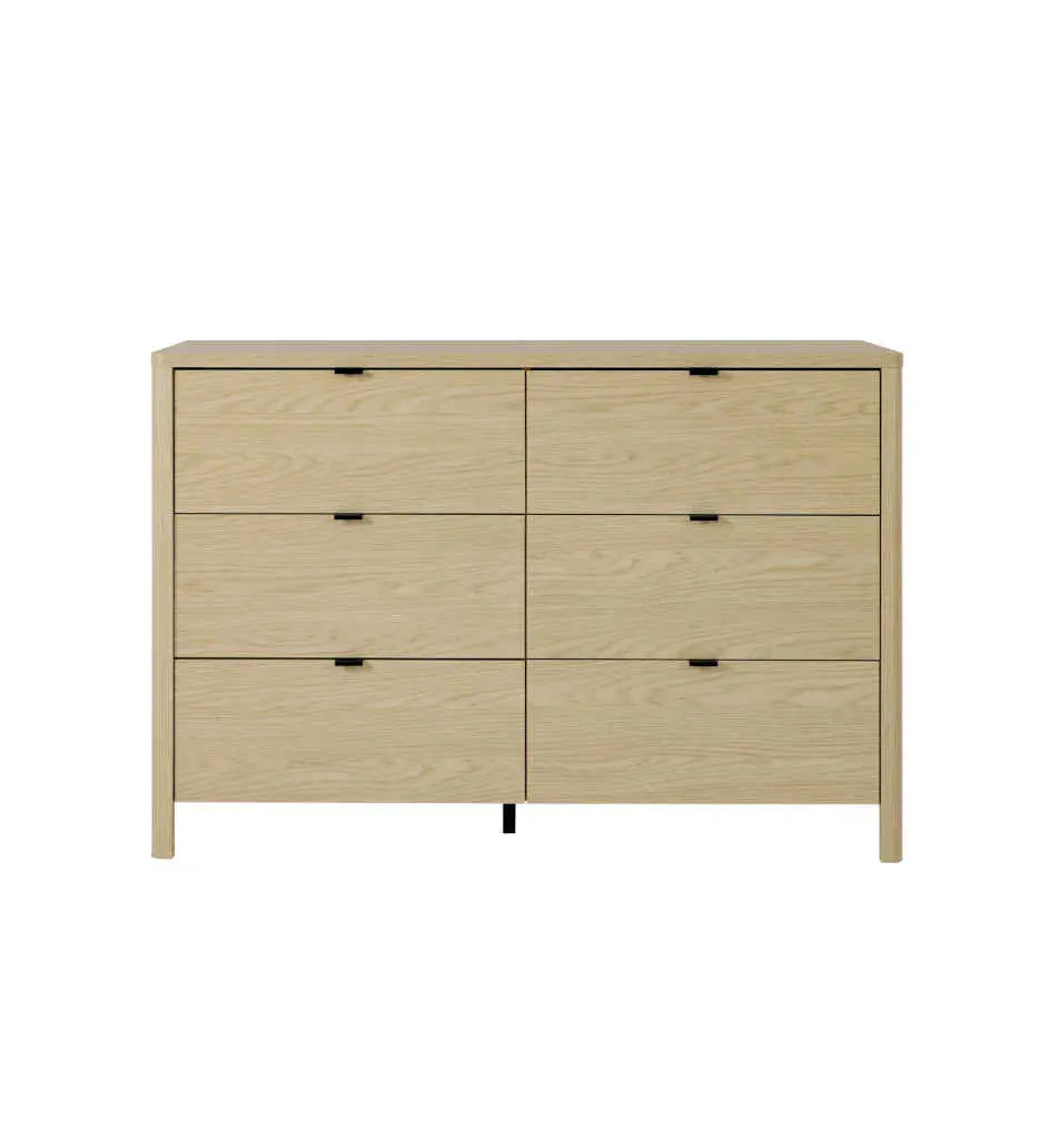 COMMODE 6 TIROIRS-L 134 CM-1H7J168-CHENE ROCWOOD-IZADI