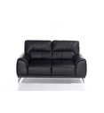 #CANAPE 2PL  CUIR NOIR 9003 - FRISCO-C928200/PAMP