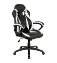 Fauteuil de bureau Bundy noir et blanc