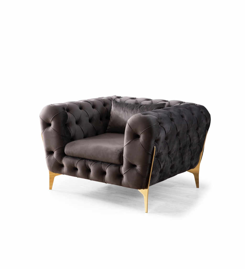 #FAUTEUIL - MILD'OR-PIEDS SILVER