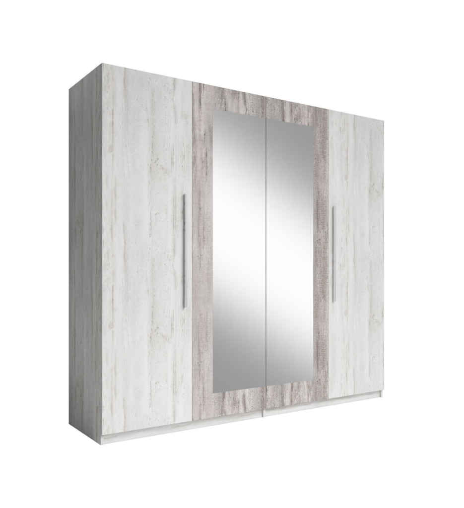 #ARMOIRE 4PT-2MIR-L 228CM-224ZDH20-VERA ARCTIC
