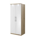 #ARMOIRE 2PT-90CM-249AKL18-OPTIMA-ARTISAN OAK/BLANC