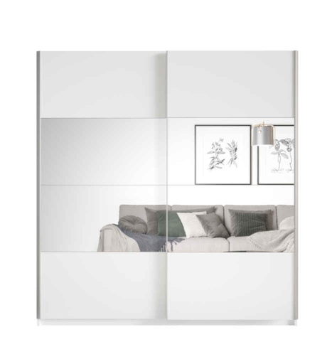[030036] ARMOIRE 2T-221 CM AV MIROIR-BLANC-22971658-BETA