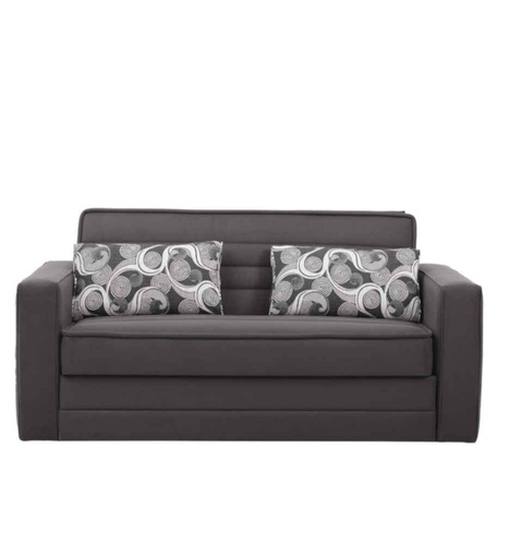 [010275] BANQUETTE SOFABED VELOURS ANTHRACITE-SIENA