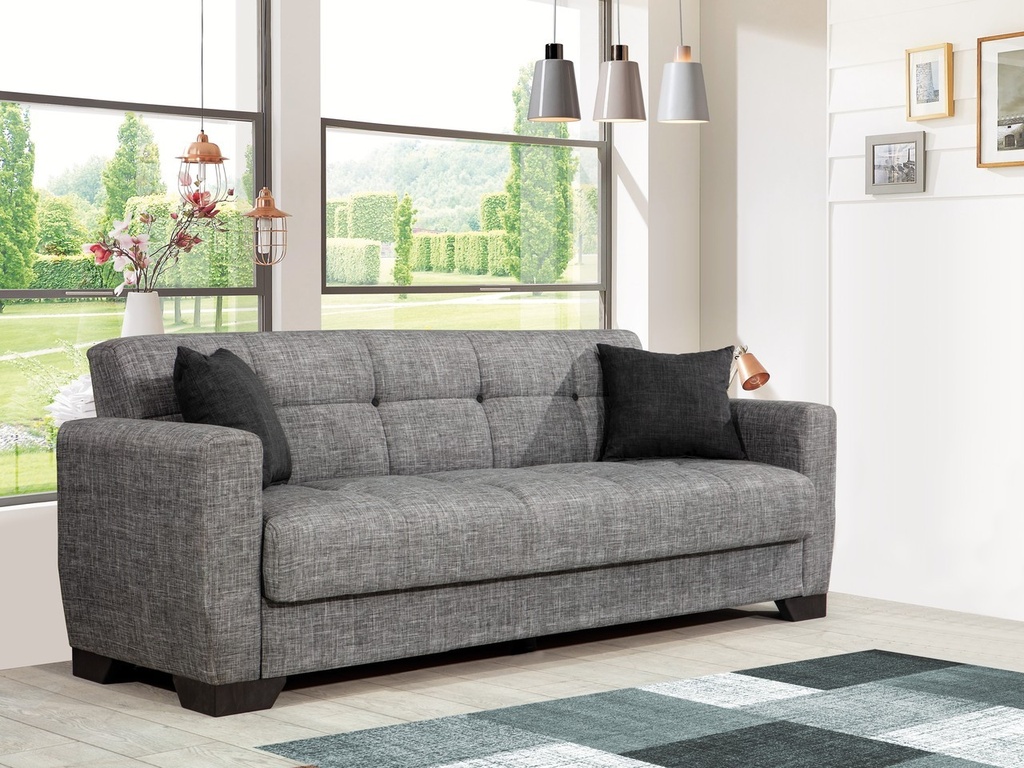 #BANQUETTE CLIC-CLAC GRIS CLAIR-(DELUXE 52-015)BELEM