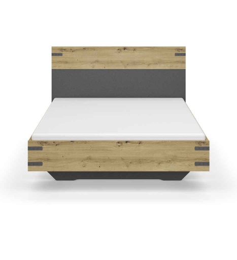 [040079] LIT 140*200-CHENE ARTISAN/GRIS METAL-AC17-7177-BG 40-BUTTE
