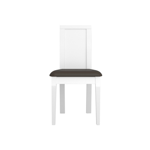 [0200265] #CHAISE LAQUE BLANCHE-ASSISE MARRON N°21-21SD2521-AROLLA