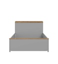 #LIT 120*200CM-GRIS/CHENE CHATAIGNE-SFNL1121-SURFINO