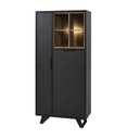 #ARGENTIER ÉTROIT GAUCHE- KB-ELEGANT BLACK+OLD TEAK-VENETOKB6L K717- VENETO