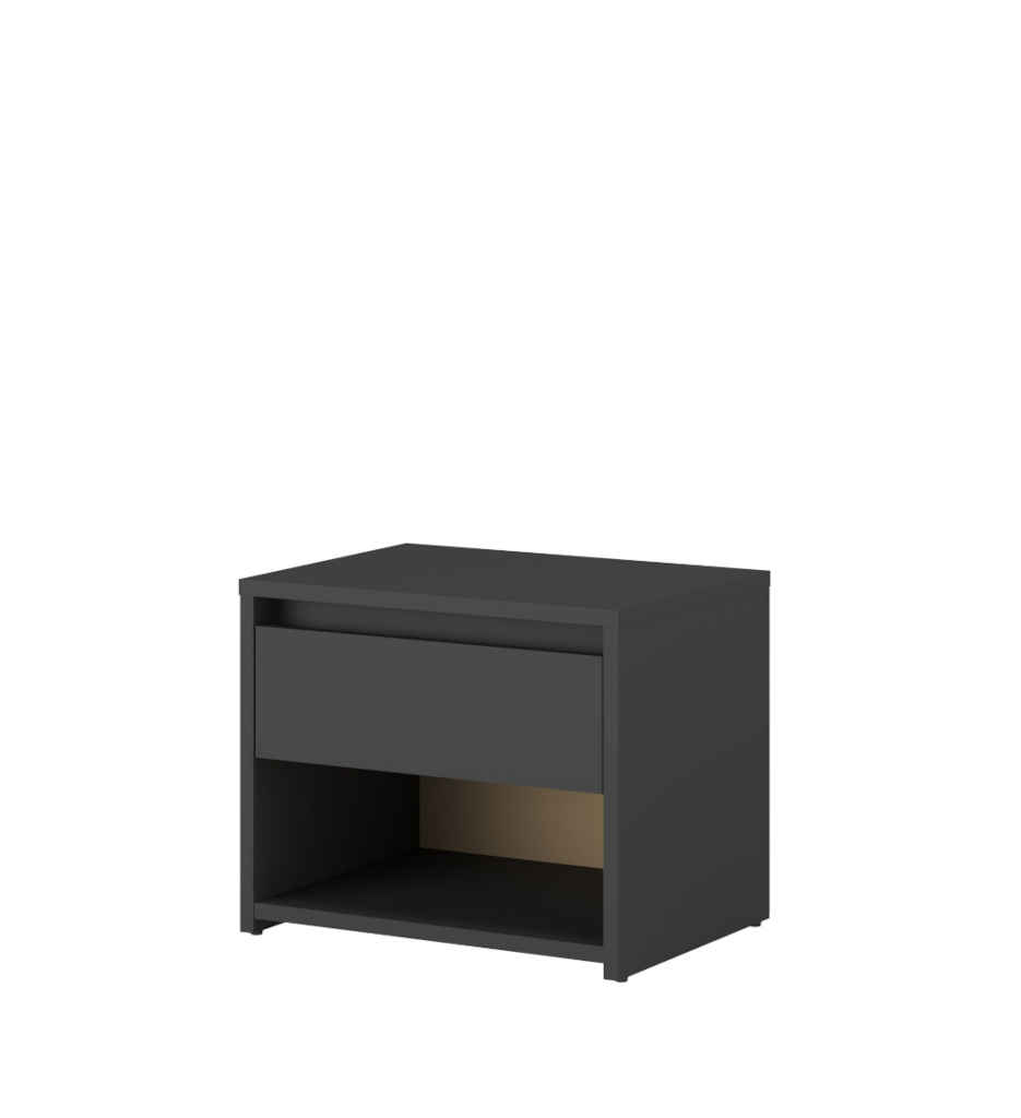 #CHEVET 1TIROIR/1NICHE-589266 LYON NOIR