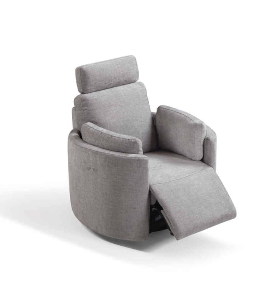 FAUTEUIL RELAX-TISSU 001 GRIS CLAIR -JULIO ROCK-YB2222
